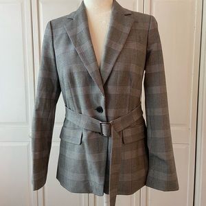 NWT J.Crew Harriet Belted Blazer in Glen Plaid Size 4